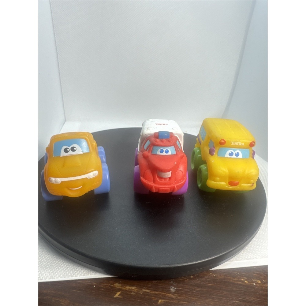 Lot‎ Of 3 Tonka Lil Chuck & Friends Plastic Toy Trucks Cars 2008 2009 Hasbro